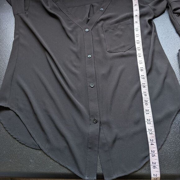 Bailey 44 Barbara Boyfriend Strappy Button Down Semi-Sheer Relaxed Fit Top Small - Picture 5 of 10